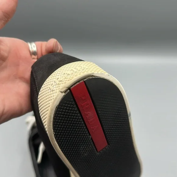Prada Black Suede Sneakers 9/39 - Picture 3 of 9